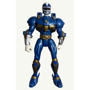 BANDAI Power Rangers MMPR Wild Force Blue Shark Savage Battle Ranger Figure